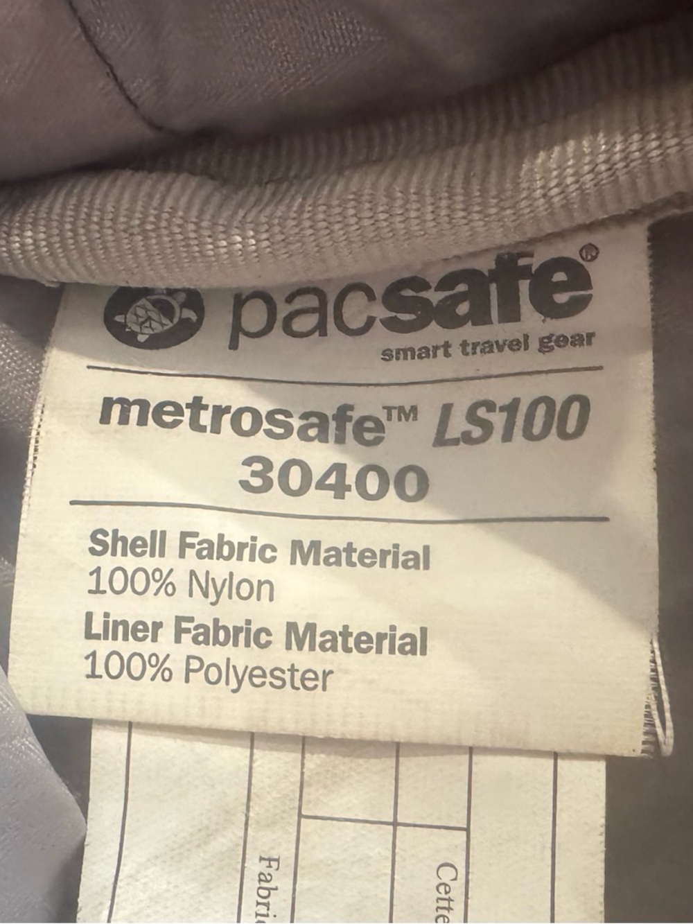 Pacsafe Metrosafe LS100 Crossbody Bag in Black - Picture 11 of 13